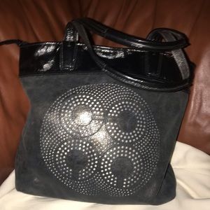 Coach Black Audrey Leigh Leather tote